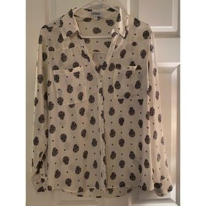 Express Paisley Patterned Button Down
